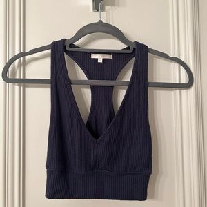 Z Supply - Blue Cropped Sports Bra/Top